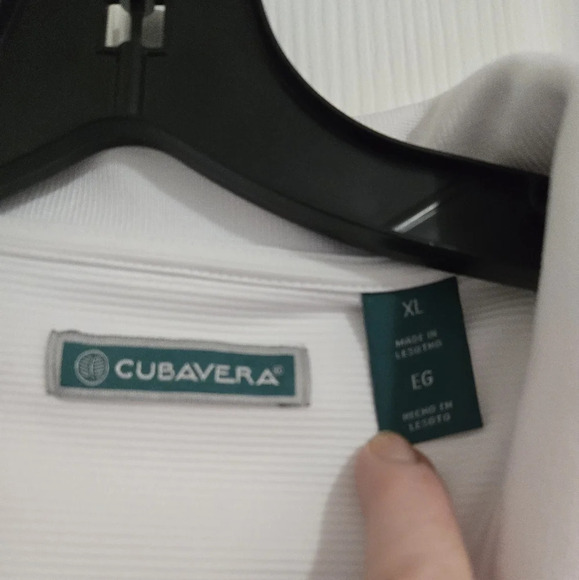 Cubavera White Polo Shirt Men's Size XL Short Sleeve Office Golf Relax - Picture 7 of 13